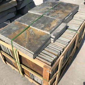 Piastrelle per Pavimenti in Ardesia Ruggine di Pietra <span class=keywords><strong>Naturale</strong></span> di Alta Qualità per Pavimentazione Design Moderno Anti-acido Resistenti all'Erosione per Hotel Uso Esterno - Product Image 1