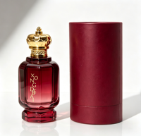 Flacon de parfum en verre vide de luxe personnalisé, transparent, avec pompe à sertir, 50 ml, 100 ml, écologique, recyclable, avec boîte d'emballage et pulvérisateur à pompe