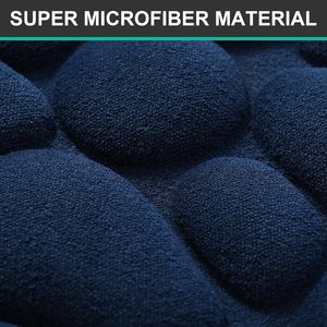 Modern Coral Velvet Embossed Pebble Non-Slip Polyester Thick Absorbent Solid Color Bathroom Entrance Floor Mat - Product Image 3