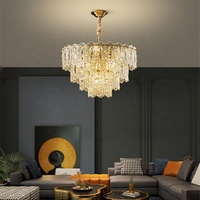 JYLIGHTING Lustre suspendu en cristal à franges, style Empire Capella, pour projet de rénovation de toute la maison, hôtel