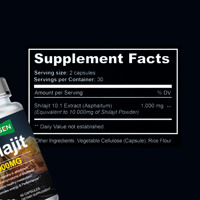 Capsules d'extrait de Shilajit directes d'usine Ingrédients naturels Soutient un métabolisme sain pour les adultes pas pour les enfants