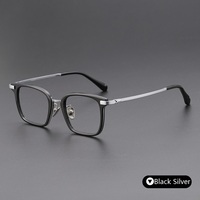 Nouveautés 0090 : Monture de lunettes rétro en acétate et titane de haute qualité pour lunettes optiques – Vente en gros de haute qualité