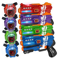 Ensemble de pistolets laser infrarouges EPT pour 2 joueurs avec gilets, lumières LED, effets sonores, jeu de tir intérieur/extérieur, jouet cadeau pour enfants