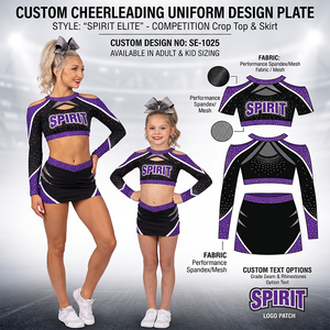 Uniforme de Animadoras Personalizado con Pedrería AB, Top Corto y Falda, Traje Deportivo para Niñas - Product Image 1