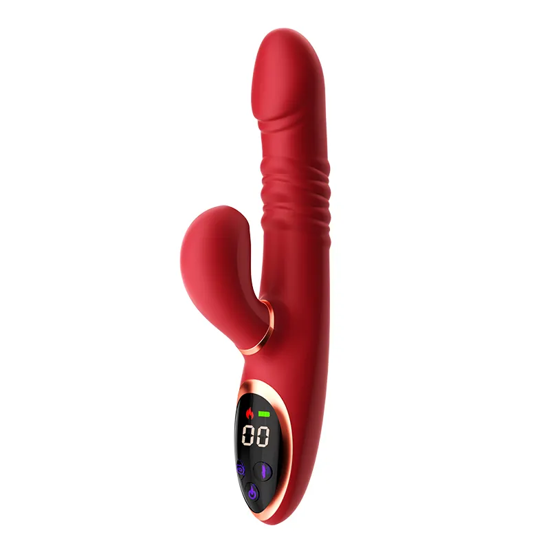 Hersteller 3 in 1 Kaninchen Dildo Massage gerät Spielzeug G-Punkt Klitoris Vibrator Frauen saugen Vibrator Schub vibrator