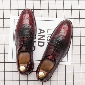 Chaussures habillées de qualité pour hommes en cuir véritable à lacets, taille 38-48, couleur bronze, pour occasions formelles, résistantes à l'usure, pour mariage - Product Image 4