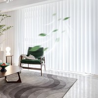 Rideaux en polyester transparents et rêveurs pour salon, balcon, bureau - Stores verticaux intelligents électriques ou manuels, commande par application