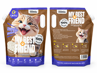 Litière pour chat au tofu écologique 6L, faible poussière, faible dispersion, facile à ramasser, suivi de la santé, changement de couleur, grandes remises en gros