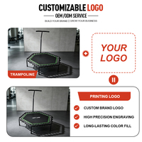 Venta Directa de Fábrica, Mini Trampolín de Gimnasia para Interiores, de Acero y PP, con Barandilla Ajustable