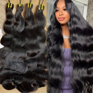 <span class=keywords><strong>Extension</strong></span> di <span class=keywords><strong>Capelli</strong></span> Umani Vergini Vietnamiti Non Trattati, Ondulati, Neri Naturali, <span class=keywords><strong>per</strong></span> Donne - Product Image 1