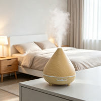 Diffuseur d'arômes électrique pour la maison, humidificateur d'air ultrasonique, lampe de nuit LED 7 couleurs, atomisation automatique en cycle, diffuseur d'arômes