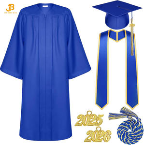 2026 Cappello e Toga da Laurea Blu <span class=keywords><strong>Navy</strong></span> per Adulti, Stile Universitario Europeo Americano, con Nappa e Stola con Cordone d'Onore per Uniforme Scolastica - Product Image 6
