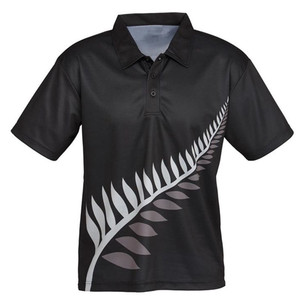Polo de Punto Negro de Secado Rápido para Hombre, Manga Corta, Estampado, Deportivo, Informal, Antiarrugas, Ropa Deportiva de Verano, Ropa de Moda - Product Image 1