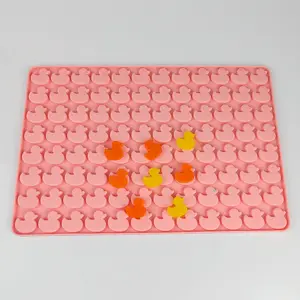 DIY 96 Cavity Ducklings Silicone Baking Mold Cute Duck Chocolate Biscuit Cake Decoration Pet Fondant Cake Silicone Mold