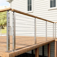 HIMOWAY Garde-corps extérieur en acier inoxydable, vis de fixation pour balustrade de balcon et garde-corps à câbles