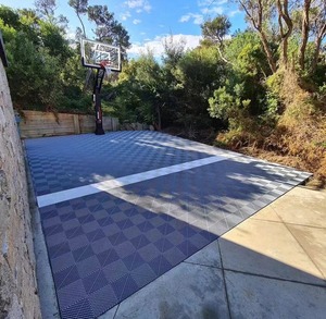 Easy to Install Lightweight yet Strong Grid Panels Chemical Resistant PP Interlocking Floor <b>Tiles</b> for Auto Repair Shop - Product Image 2