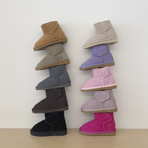 Stivali da Neve con Velcro per Bambini e Bambine, Foderati in Pile, Extra Spessi, Antiscivolo, in Pelle, Termici - Product Image 1