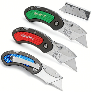 Mini Cortador Utilitário Portátil Faca de Bolso Ferramenta de Emergência para Sobrevivência ao Ar Livre Dobrável em Aço Inoxidável - Product Image 1