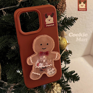 Coque de té<span class=keywords><strong>l</strong></span>éphone ShanHai Classic Retro Cute Christmas Gingerbread Man Stand pour iPhone 17 Apple 16 Compatible avec 14/15 Pro Max - Product Image 4