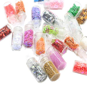 Juego de 24 Colores de Resina en Botellas de Vidrio para Decoración de Uñas Artificiales, Brillo para Arte de Uñas, Pegatinas de Gel para Uñas, Decoración Navideña - Product Image 1