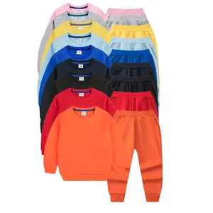 0000 Hochwertige Babykleidung Winter zweiteilig Sport langärmlig Pullover Hosen-Sets Kinder Trainingsanzüge