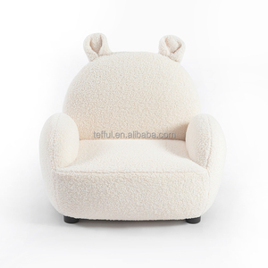 Sillón infantil con forma de oso de peluche Sherpa, estructura de madera KD Packing. - Product Image 5