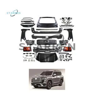 Peças de modificação do carro Kit de corpo de farol de três olhos para Toyota Land Cruiser Lc200 Upgrade para Lc300 Facelift Body Kit 2008-2015