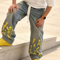 Jean ample imprimé personnalisé pour homme – Style urbain, essentiel au quotidien, avec LOGO personnalisable
