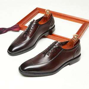 Chaussures habillées de luxe britanniques de qualité supérieure pour hommes, en cuir véritable, à lacets, mocassins plats, pour fêtes et mariages, type Richelieu - Product Image 4