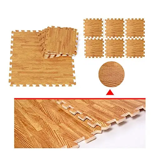 Honloy hot selling gym non-slip rubber 1m*1m tiles with puzzle kids wood foam colorful rubber interlocking floor tiles
