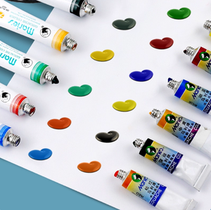 Set di vernice Gouache per principianti a 36 colori di Marie 12 colori Subpackaging lavabile dipinto a mano con Graffiti materiali artistici pennello - Product Image 5