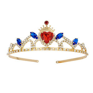 Ensemble collier et couronne pour enfants, coiffe de princesse pour fille, idéal pour les spectacles et fêtes, en alliage électroplaqué avec strass - Product Image 3