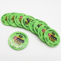 Jetons de poker professionnels en acrylique français à cinq couches, personnalisés, ronds, avec RFID, pour jeux de casino, vente en gros