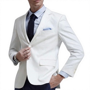 Trajes de <span class=keywords><strong>Lino</strong></span> para <span class=keywords><strong>Hombre</strong></span> al por Mayor, Personalizados, Talla Grande, Transpirables, Tejidos, Blancos, 100% <span class=keywords><strong>Lino</strong></span>, con Dos Botones, para Negocios - Product Image 1