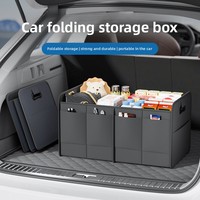 Organisateur de coffre de voiture robuste en tissu Oxford, pliable, boîte de rangement multifonctionnelle pour courses, SUV, fourgonnette, cargaison