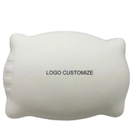 Boule anti-stress blanche en mousse PU extrudée personnalisable Boule de pression élastique souple en mousse à mémoire de forme