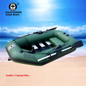 Bateau gonflable solaire marin <span class=keywords><strong>à</strong></span> fond plat en PVC, bateau de pêche en caoutchouc pour la dérive et les activités de plein air - Product Image 2