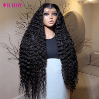 Perruques en cheveux naturels vietnamiens bruts 15A de 38-40 pouces, Lace Front sans colle, vente en gros, fournisseurs de perruques en cheveux humains vierges, perruque bouclée birmane HD Lace