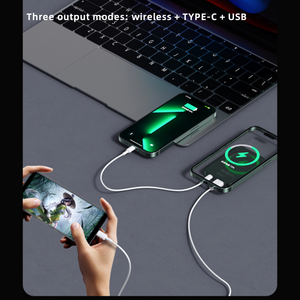 Cargador Inalámbrico de Venta Rápida, Banco de Energía Portátil de 10000 mAh, Magnético, con Salida Inalámbrica TIPO-C para <span class=keywords><strong>iPhone</strong></span> - Product Image 6