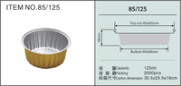 Mini moules à gâteau de 125 ml, réutilisables, en aluminium recyclable, avec couvercles, en aluminium, en PET, pour la cuisson, de qualité alimentaire, personnalisables