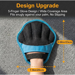 Gants anti-statiques pour animaux de compagnie, en forme de coquille, bleu lac, pour chien de taille moyenne - Product Image 2