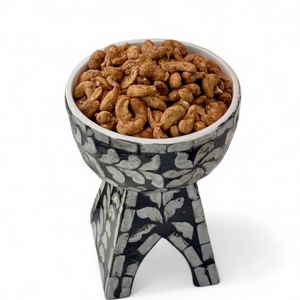 Soporte de Pastel de Bambú Hecho a Mano de Lujo, No Tóxico, Ecológico, con Núcleo de Nácar, para Exhibición de Postres en Ramadán y Eid, Decoración Festiva de Mesa - Product Image 1