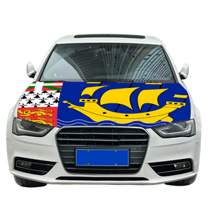 Funda para Capó de Coche con Bandera de las Islas San Pedro y Miquelón, Cubierta para Capó de Coche con Bandera de San Pedro y Miquelón, Cubierta para Motor - Product Image 3