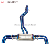 Silencieux d'échappement sport en titane haute performance avec valve pour Audi RS Q8 4.0T, valve électrique, finition or bleu 1,5 mm, fixation directe par boulons
