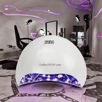 Lampe à ongles UV LED sans fil rechargeable 36W 54W 28 LED 405nm avec minuteur 10s/30s/60s, certifiée CE RoHS, pour usage en salon, en ABS, séchage rapide