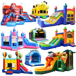 Opblaasbare Banner Springkasteel Te Koop Low Pricewhite Bounce House Met Ballpit Jump Castle