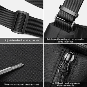 Borsa a Tracolla per Uomo Personalizzabile, Nuova Moda, Borsa Messenger Casual Semplice Monocolore, Borsa a Tracolla in Nylon - Product Image 2