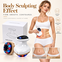 Masseur corporel portable 9 niveaux Gua Sha anti-cellulite, outil de massage électrique à ventouses chauffantes pour le ventre, les cuisses et le corps