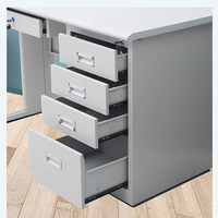 Bureau convertible moderne en acier avec tiroirs durables, design écologique, modulaire, multifonctionnel, facile à assembler pour la maison et le bureau