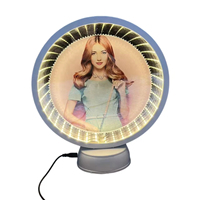 Cadre photo rond en plastique réfléchissant avec effet miroir magique 3D pour la décoration de mariage et cadeau de la Saint-Valentin